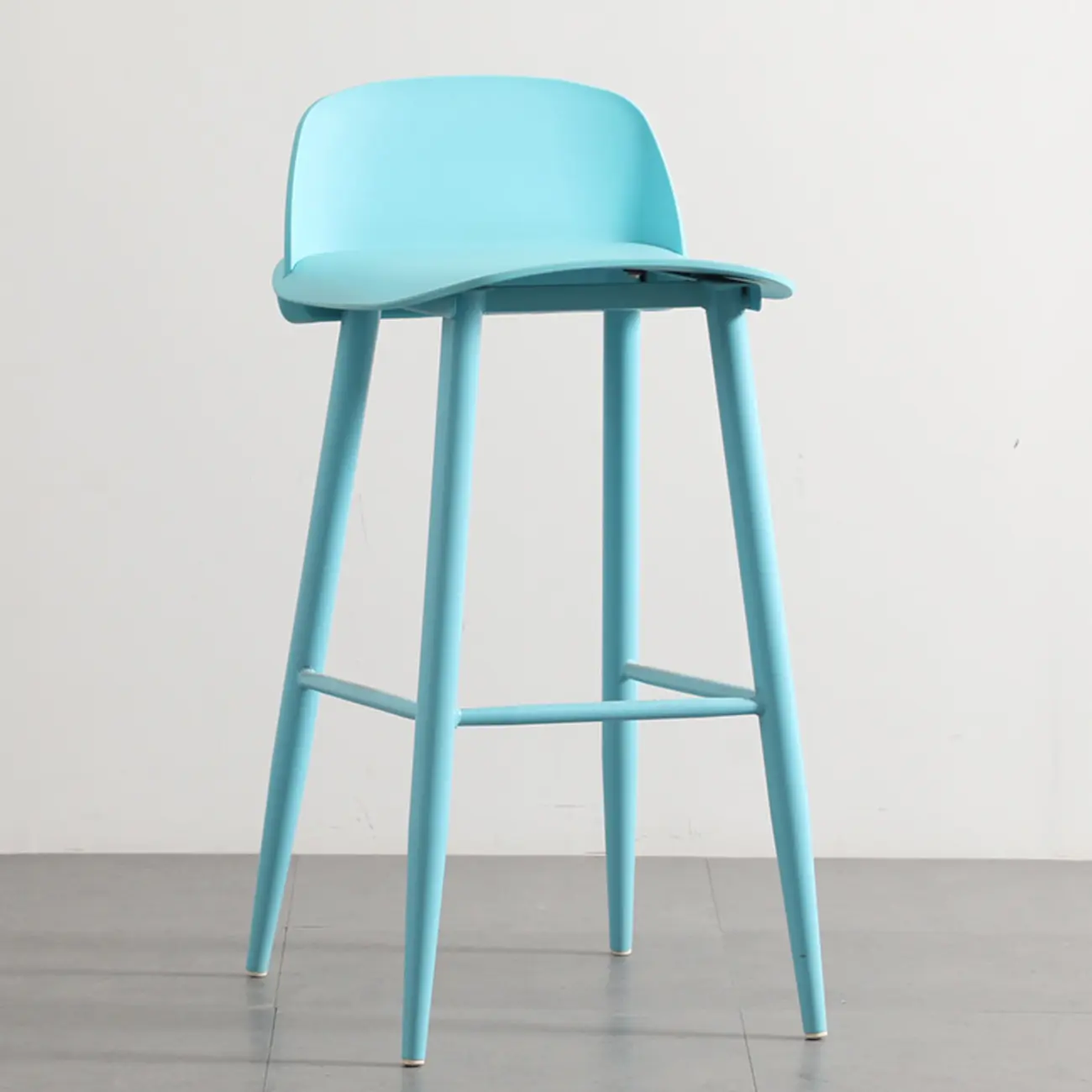 Contemporary Plastic Saddle Seat Low Back Bar Stools Image - 7 | homeyfad
