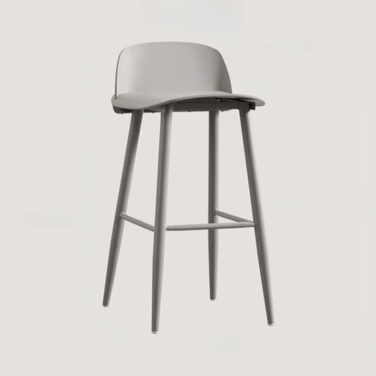 Contemporary Plastic Saddle Seat Low Back Bar Stools Image - 8