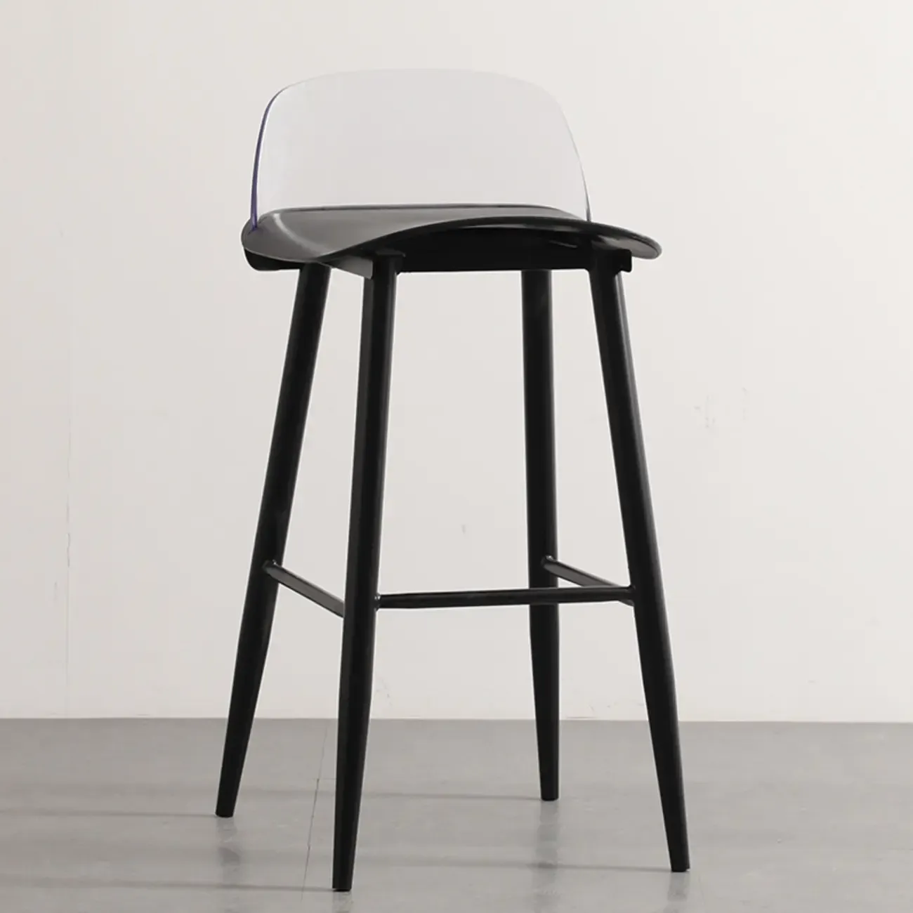 Contemporary Plastic Saddle Seat Low Back Bar Stools Image - 9