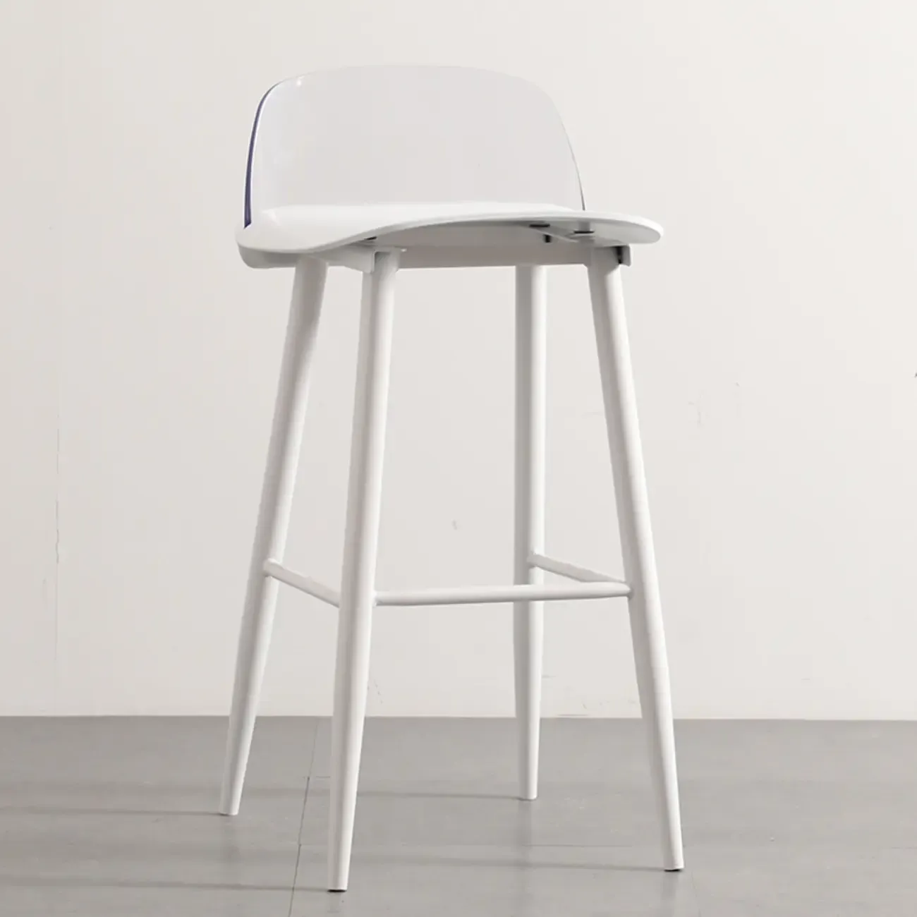 Contemporary Plastic Saddle Seat Low Back Bar Stools Image - 10