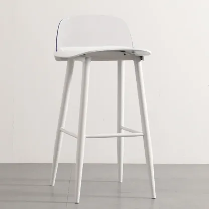 Contemporary Plastic Saddle Seat Low Back Bar Stools Image - 10