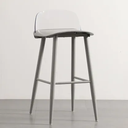 Contemporary Plastic Saddle Seat Low Back Bar Stools Image - 11