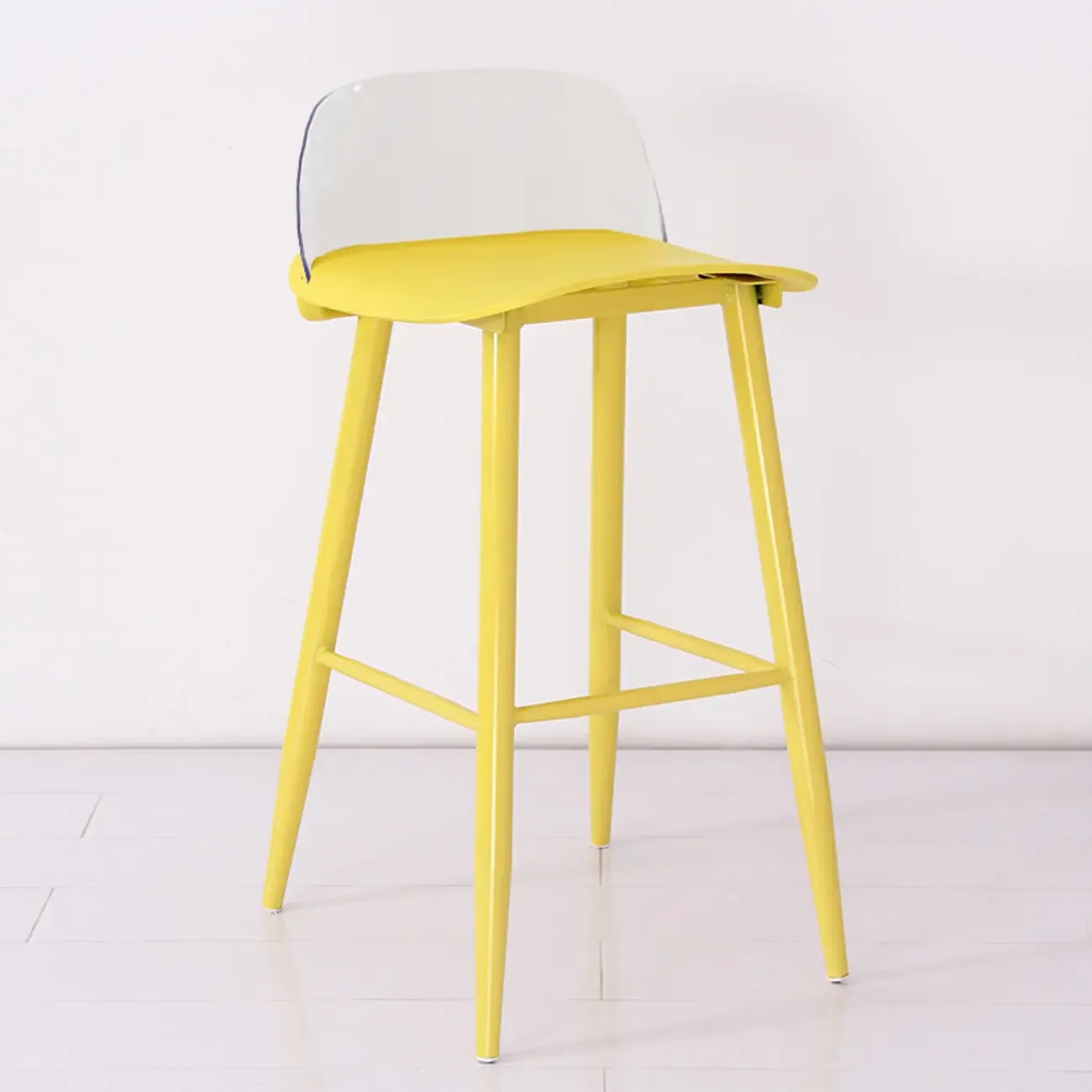 Contemporary Plastic Saddle Seat Low Back Bar Stools Image - 12