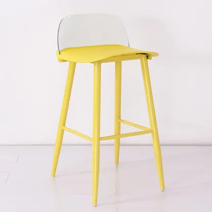 Contemporary Plastic Saddle Seat Low Back Bar Stools Image - 12