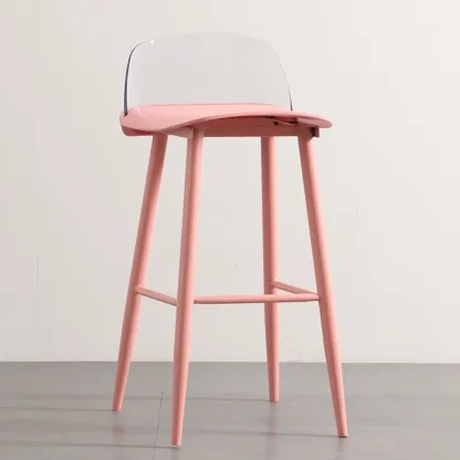 Contemporary Plastic Saddle Seat Low Back Bar Stools Image - 14