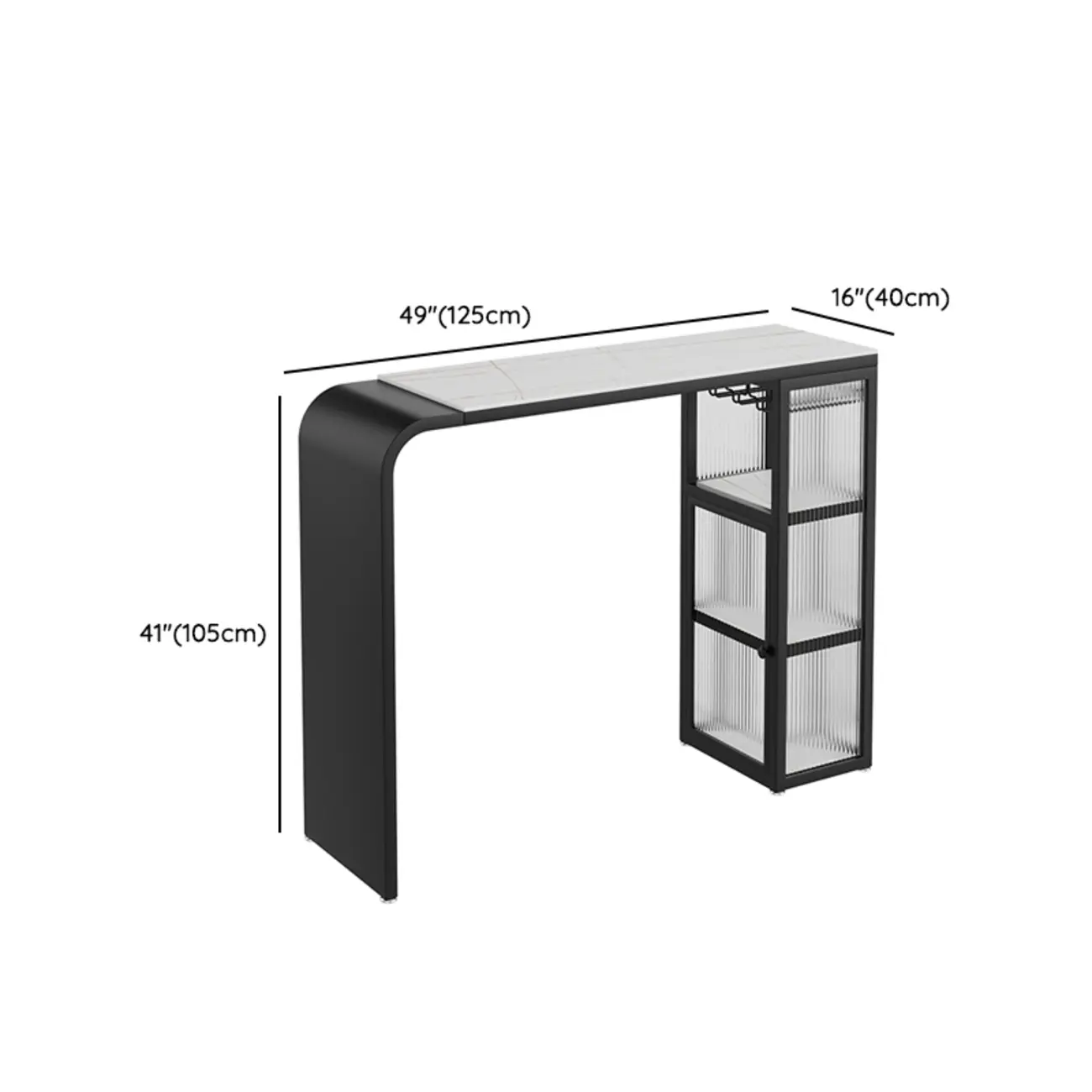 Modern Scratch Resistant Granite Top Pub Table for Kitchen Image - 11 | homeyfad