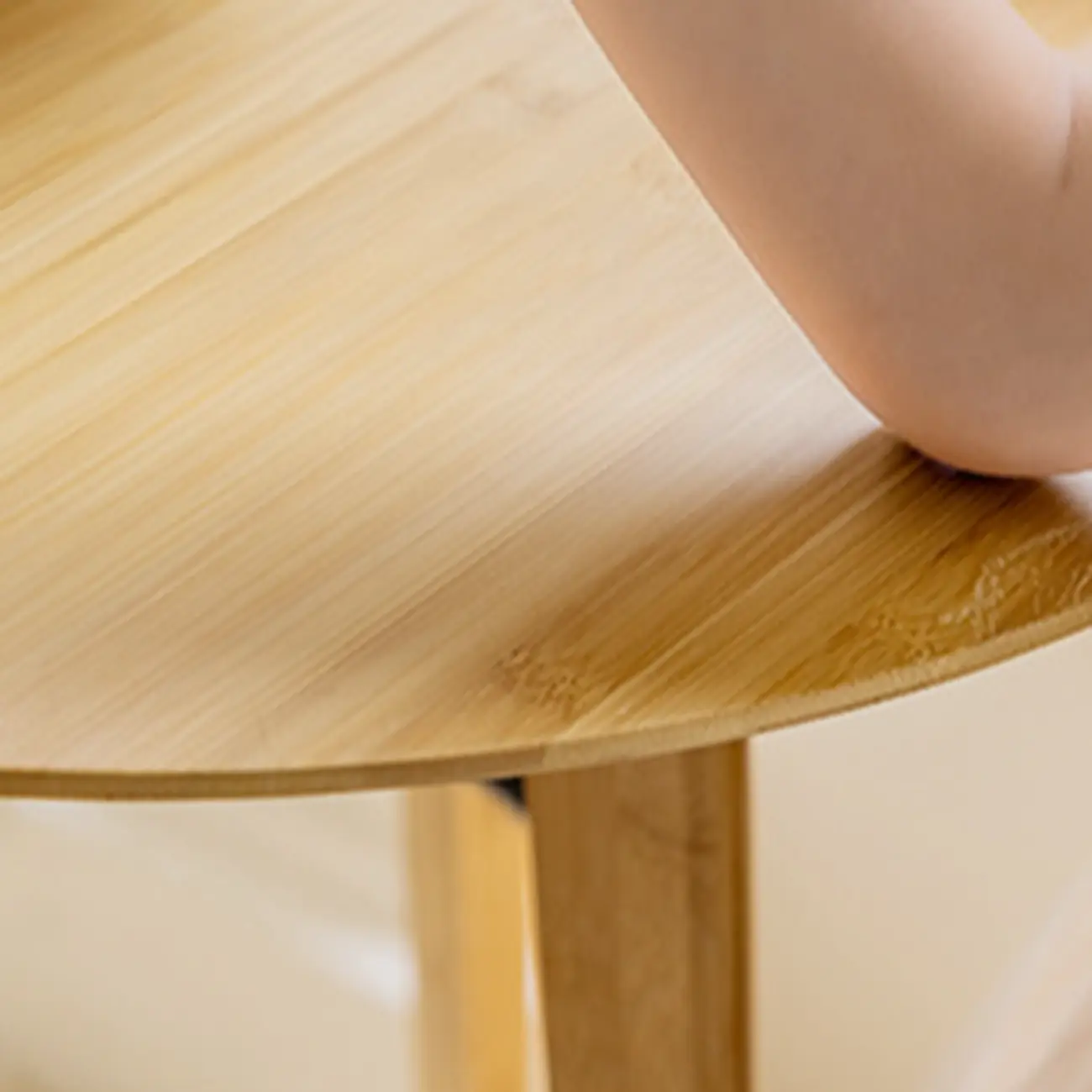 Modern Fixed Top Bamboo Orbicular Bar Tables Image - 8 | homeyfad