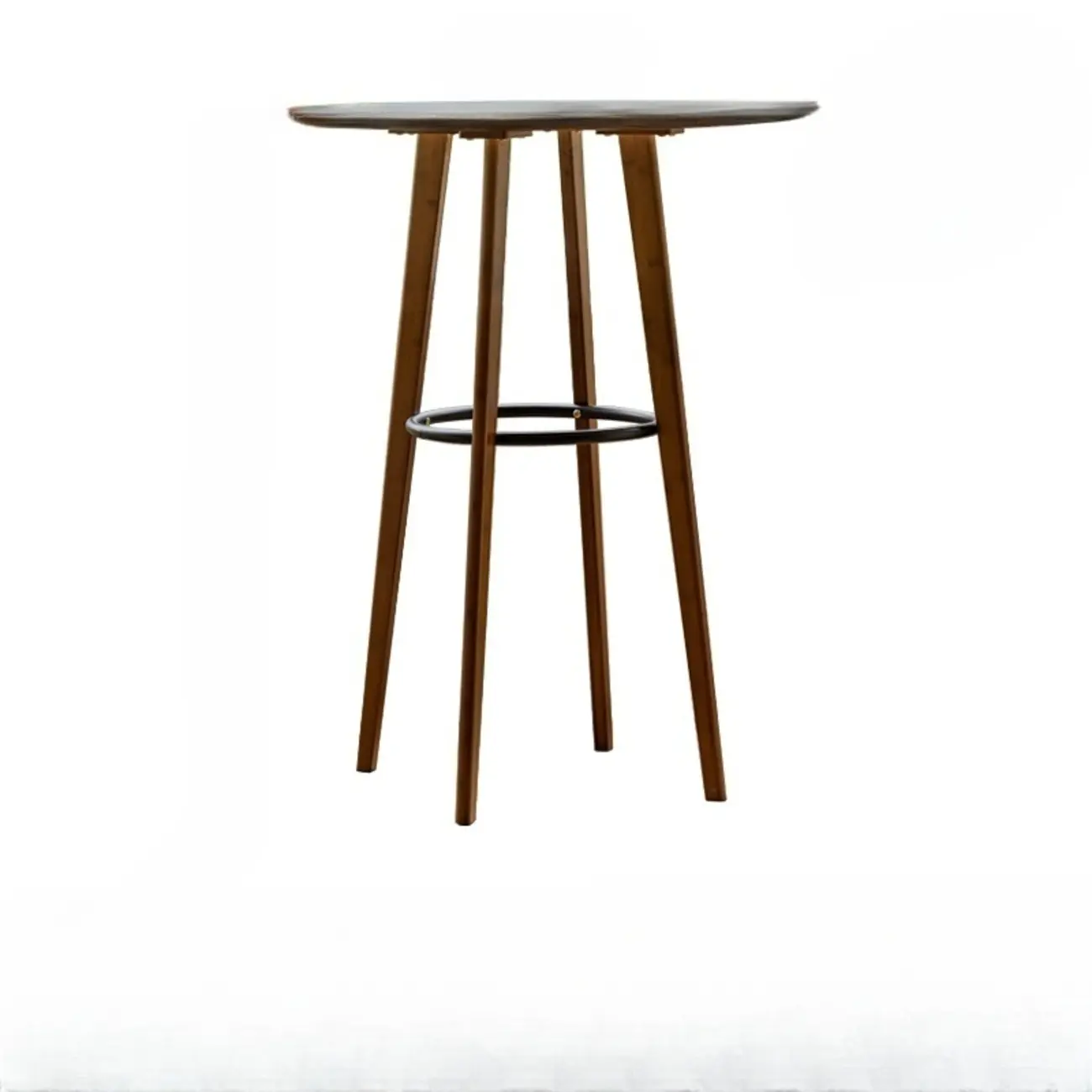 Modern Fixed Top Bamboo Orbicular Bar Tables Image - 11 | homeyfad