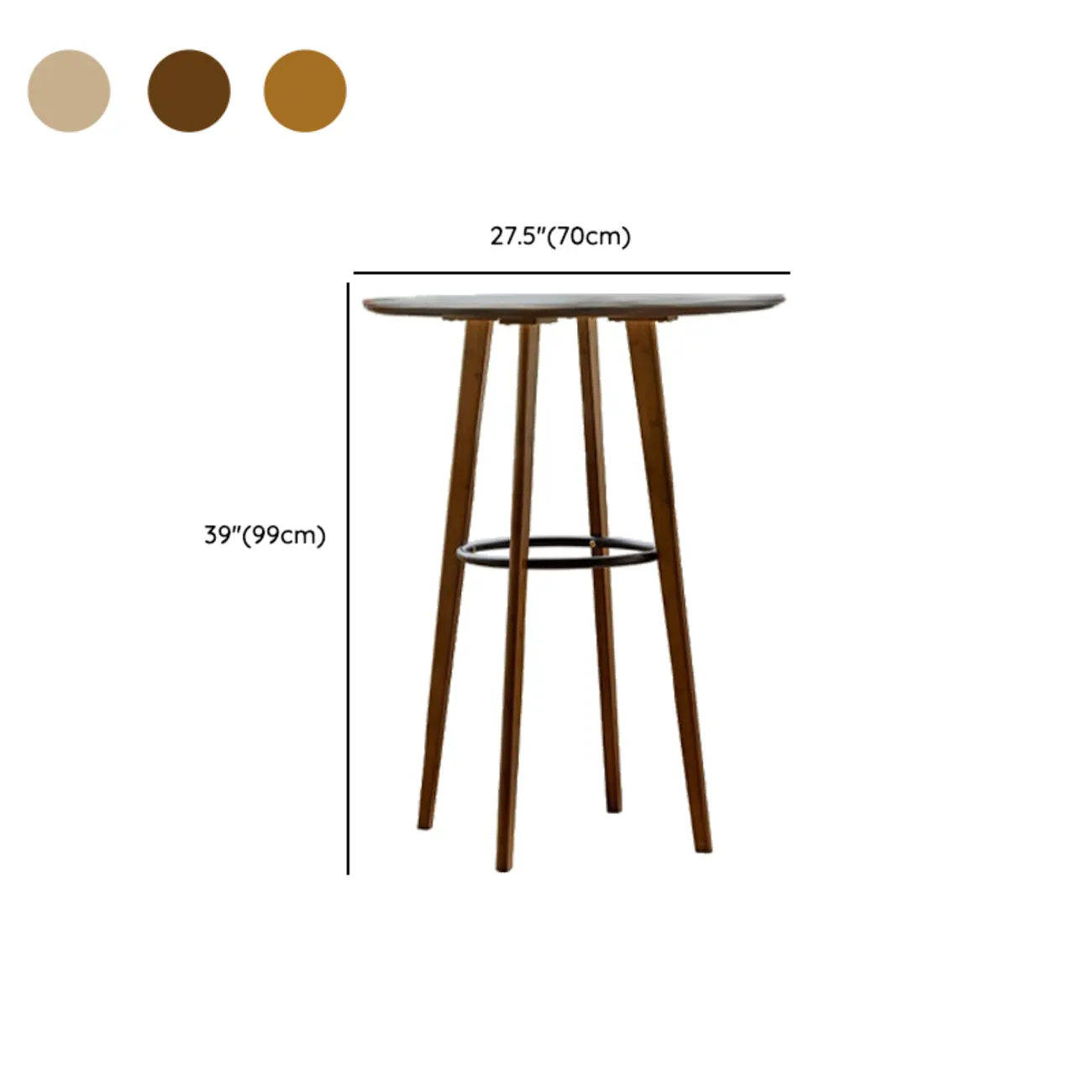 Modern Fixed Top Bamboo Orbicular Bar Tables Image - 13 | homeyfad