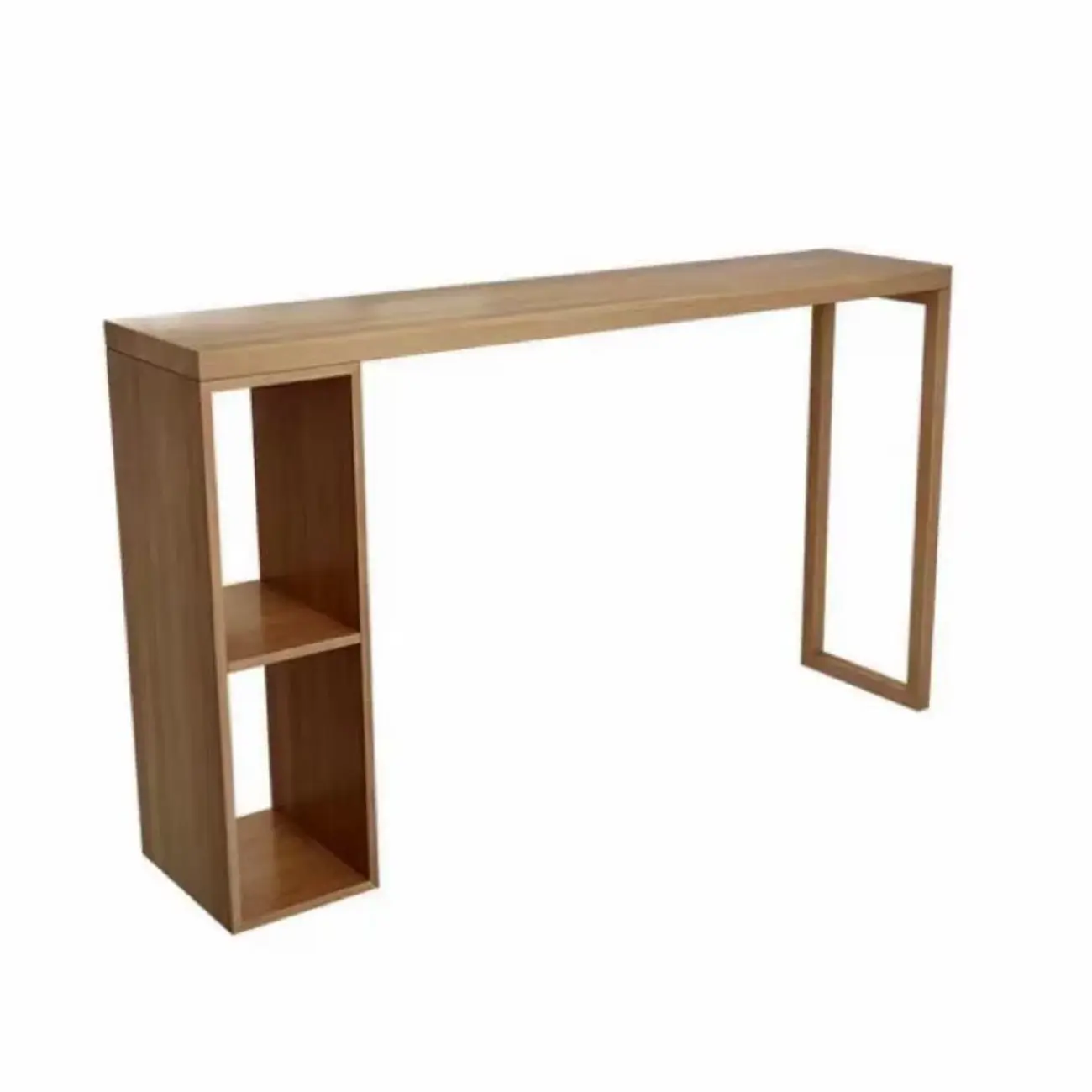 Scandinavian Brown Pine Fixed Storage Bar Tables Image - 2 | homeyfad