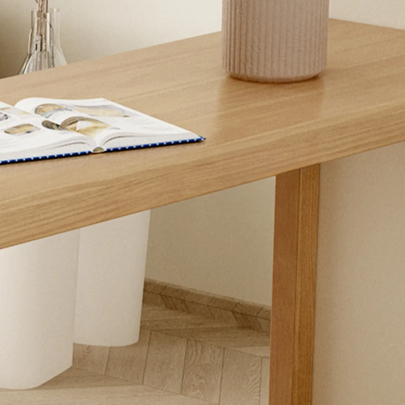 Scandinavian Brown Pine Fixed Storage Bar Tables Image - 7 | homeyfad