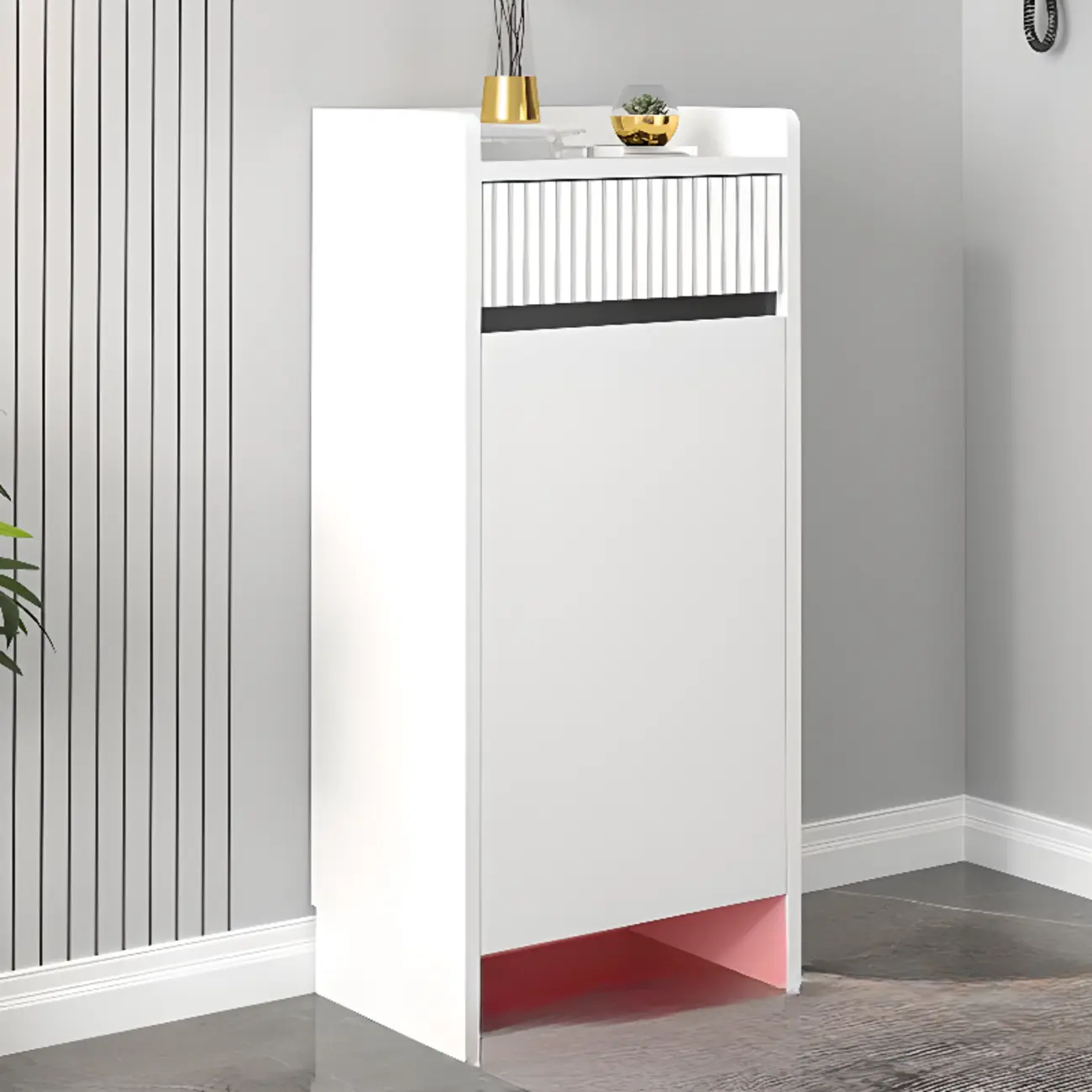 Modern Wood Shoe Cabinet with Drawer and Shelves | homeyfad