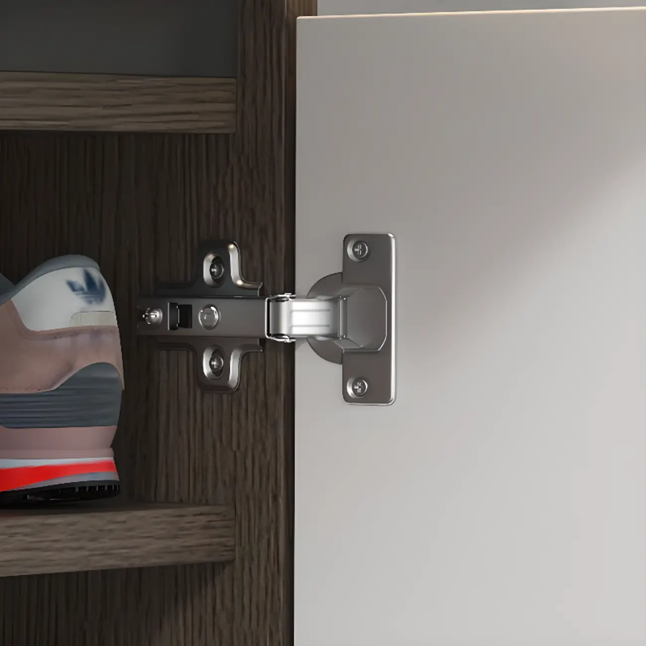 Modern Wood Shoe Cabinet with Drawer and Shelves | homeyfad