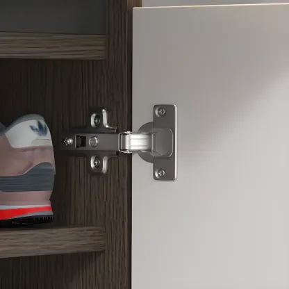 Modern Wood Shoe Cabinet with Drawer and Shelves