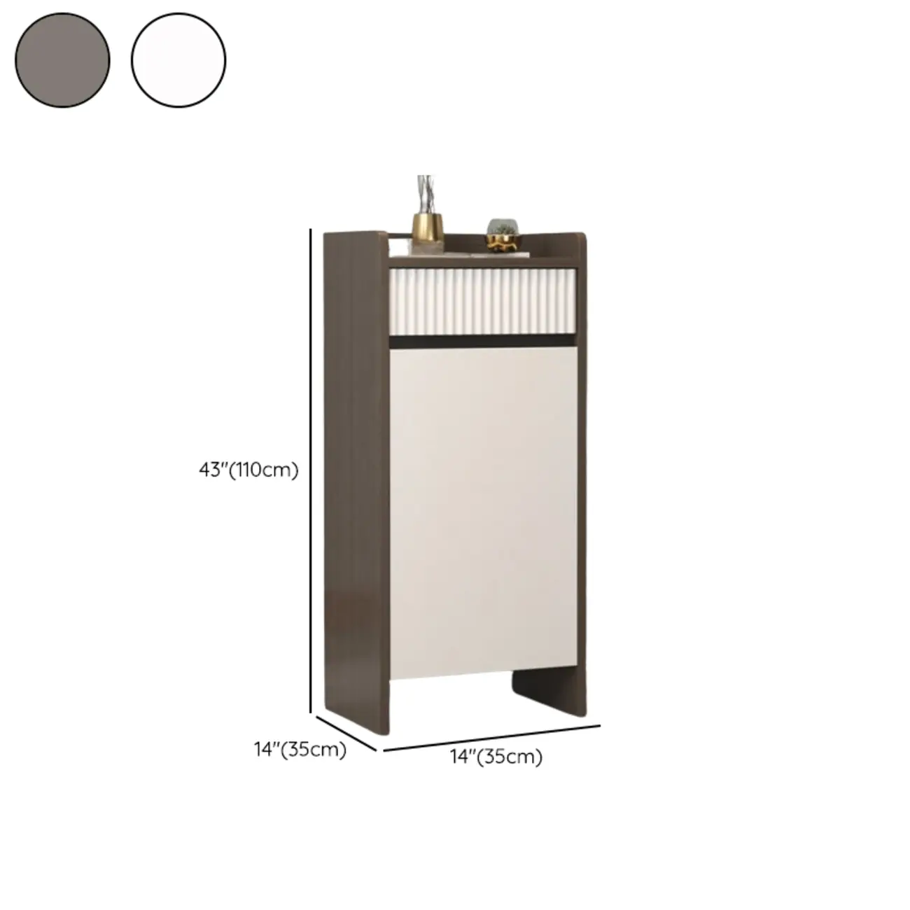 Modern Wood Shoe Cabinet with Drawer and Shelves | homeyfad