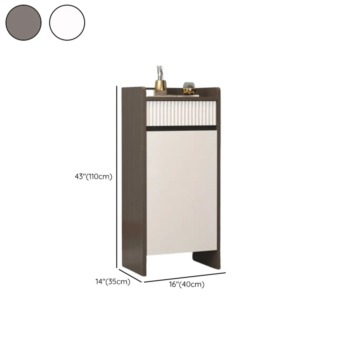 Modern Wood Shoe Cabinet with Drawer and Shelves | homeyfad