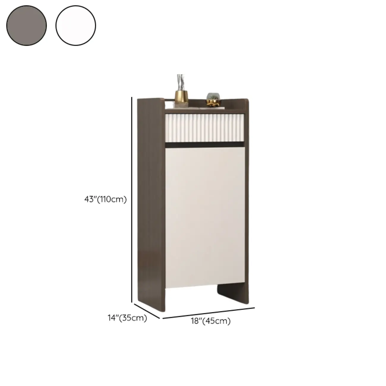 Modern Wood Shoe Cabinet with Drawer and Shelves | homeyfad