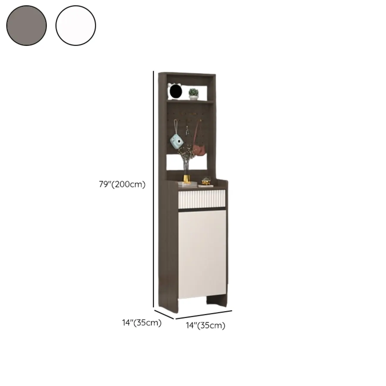 Modern Wood Shoe Cabinet with Drawer and Shelves | homeyfad