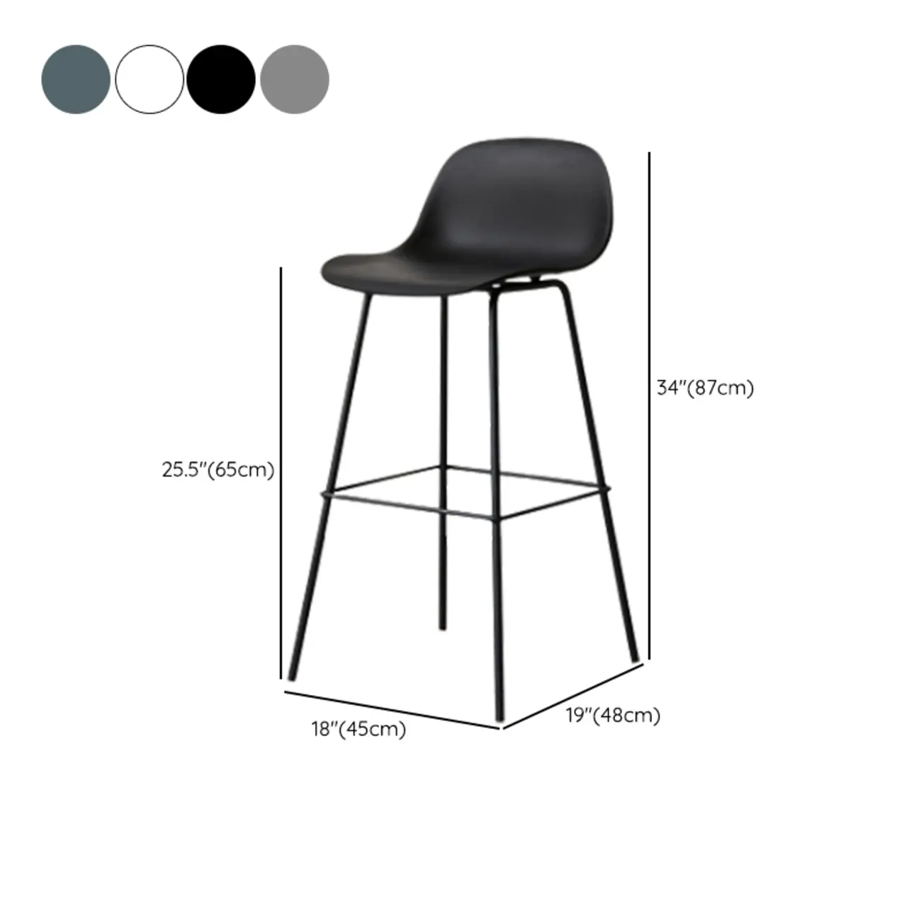 Modern Metal Elegant Comfort Bar Stool with Sleek Design | homeyfad