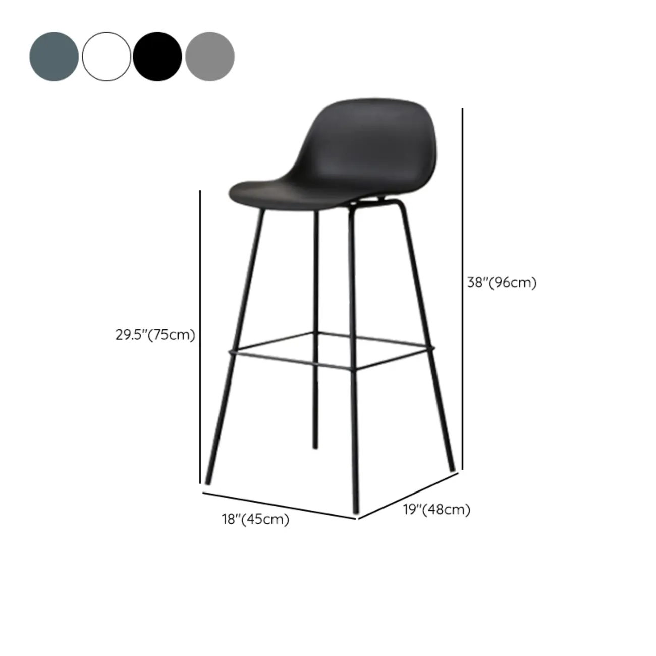 Modern Metal Elegant Comfort Bar Stool with Sleek Design | homeyfad