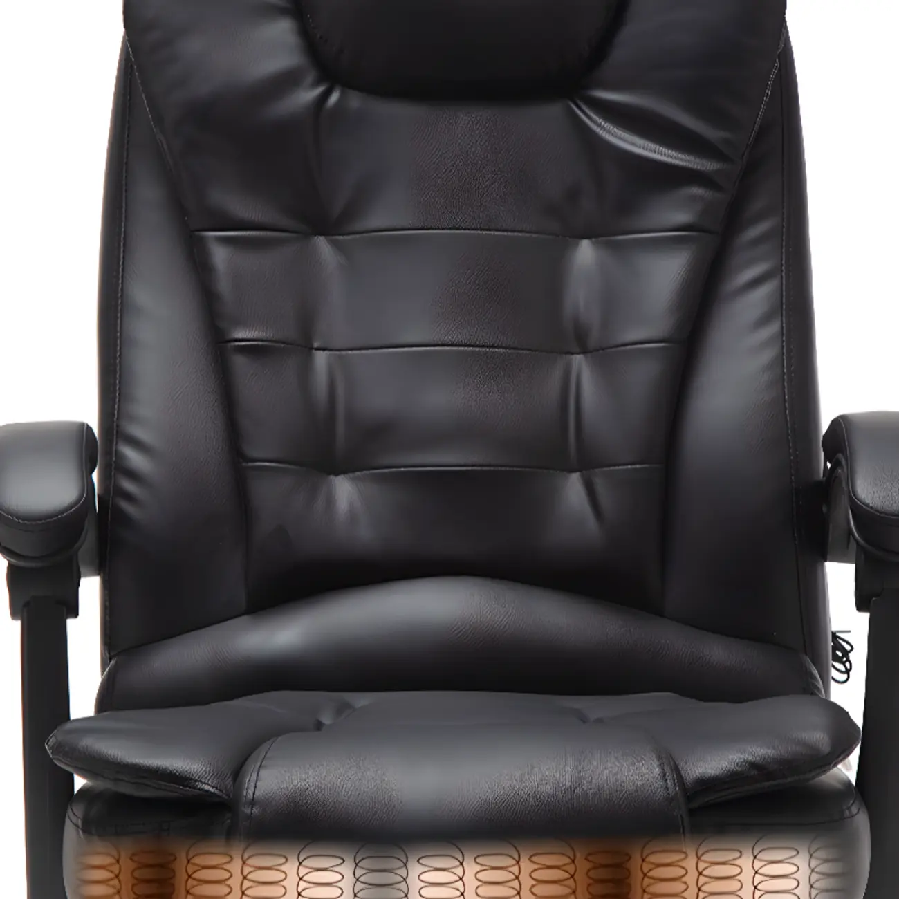 Executive Ergonomic Black Leather Reclining Office Chair Image - 3 | homeyfad
