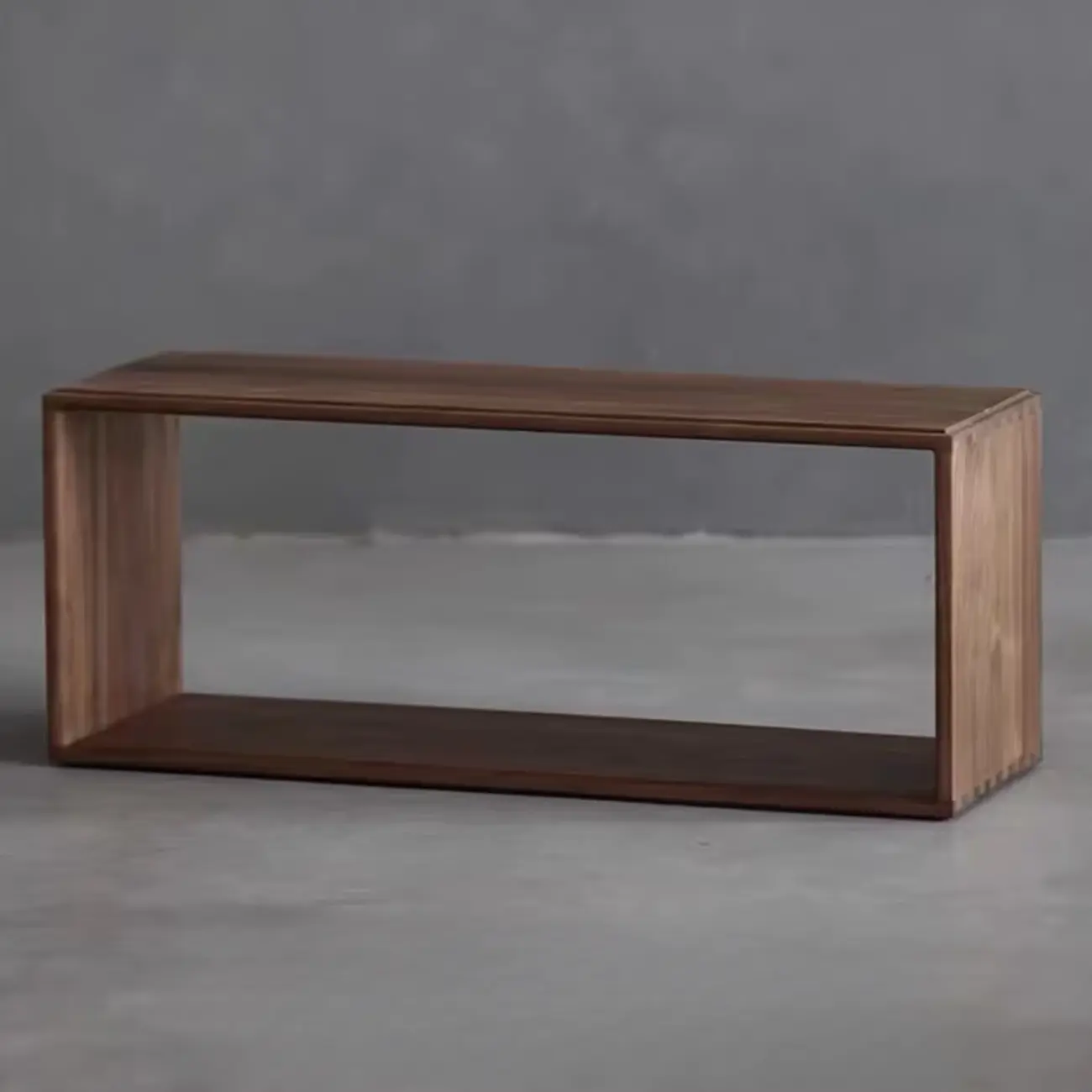 Horizontal Short Brown Wood Open Back Bookcase Image - 12 | homeyfad