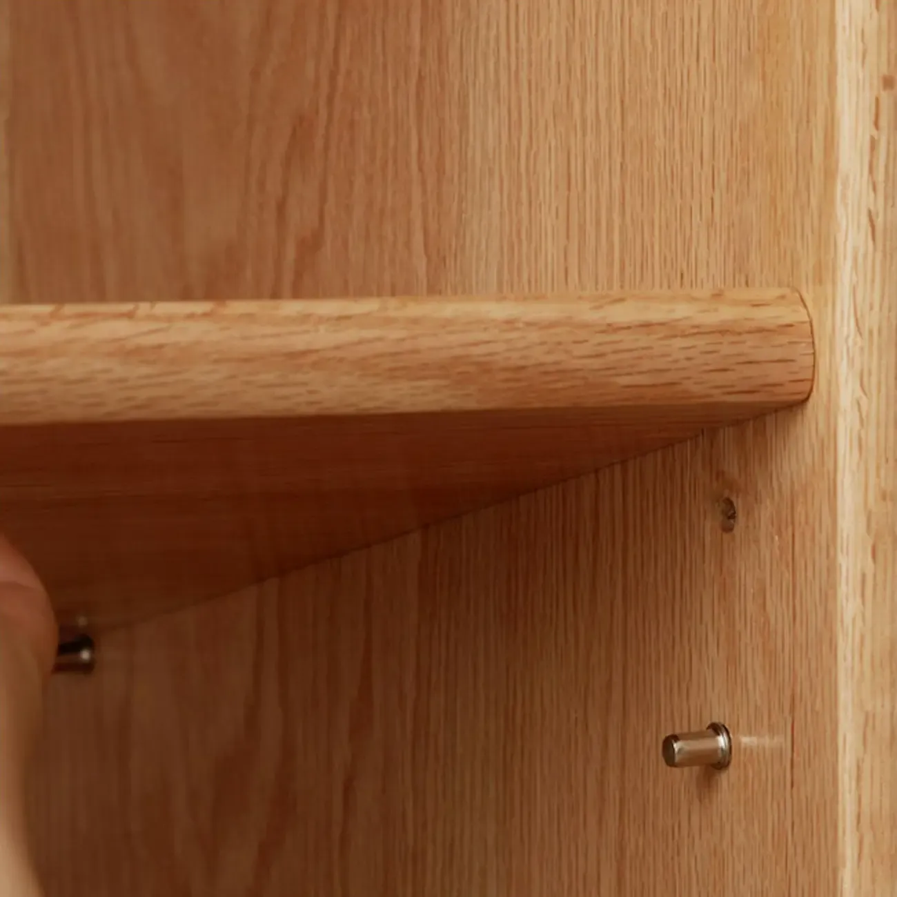 Modern Wooden 6-Tier Rectangle Oak Large Bookcase Image - 8