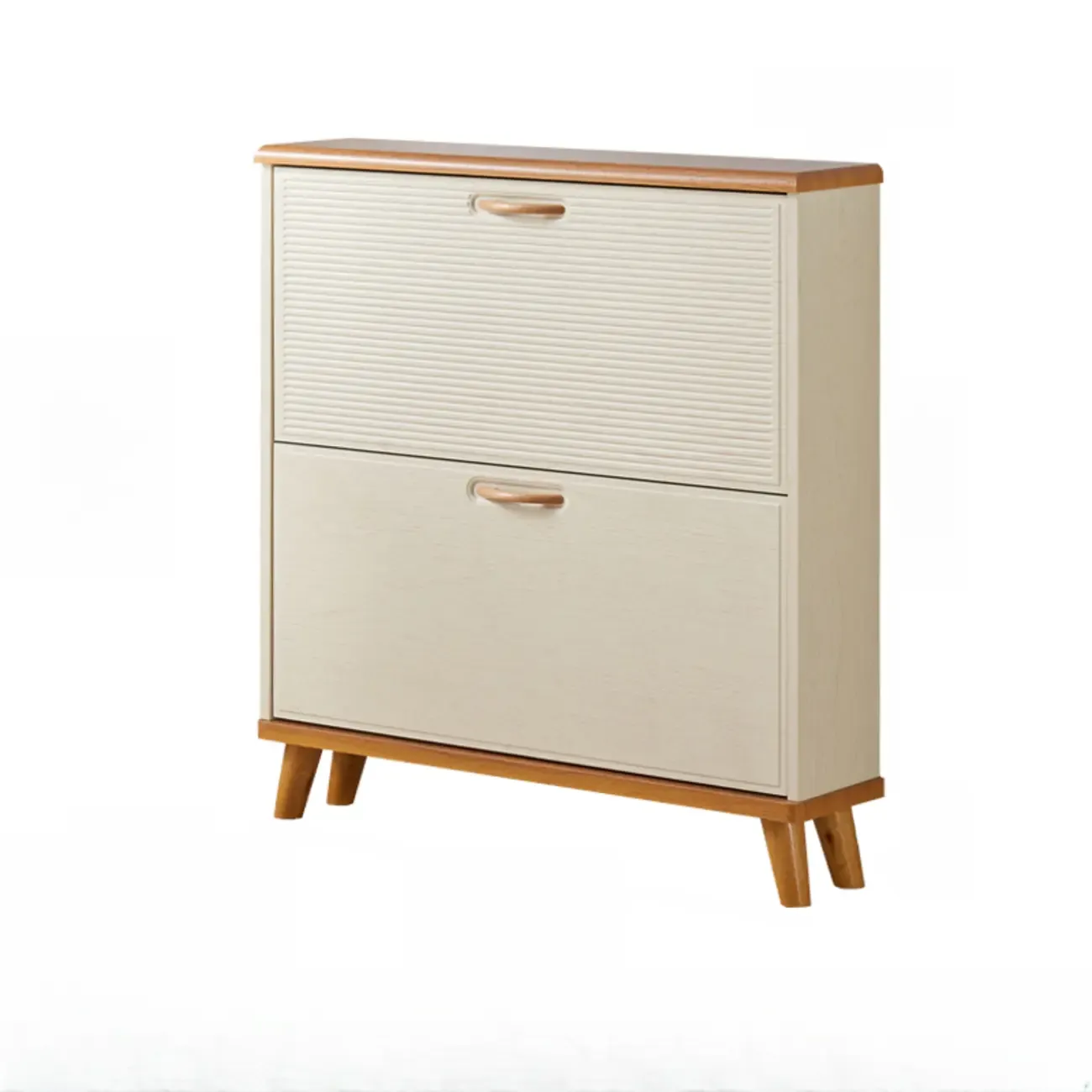 Narrow Solid Wood Shoe Cabinet for Small Space Image - 3