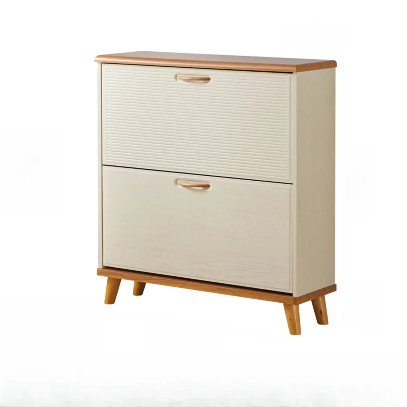 Narrow Solid Wood Shoe Cabinet for Small Space Image - 4 | homeyfad