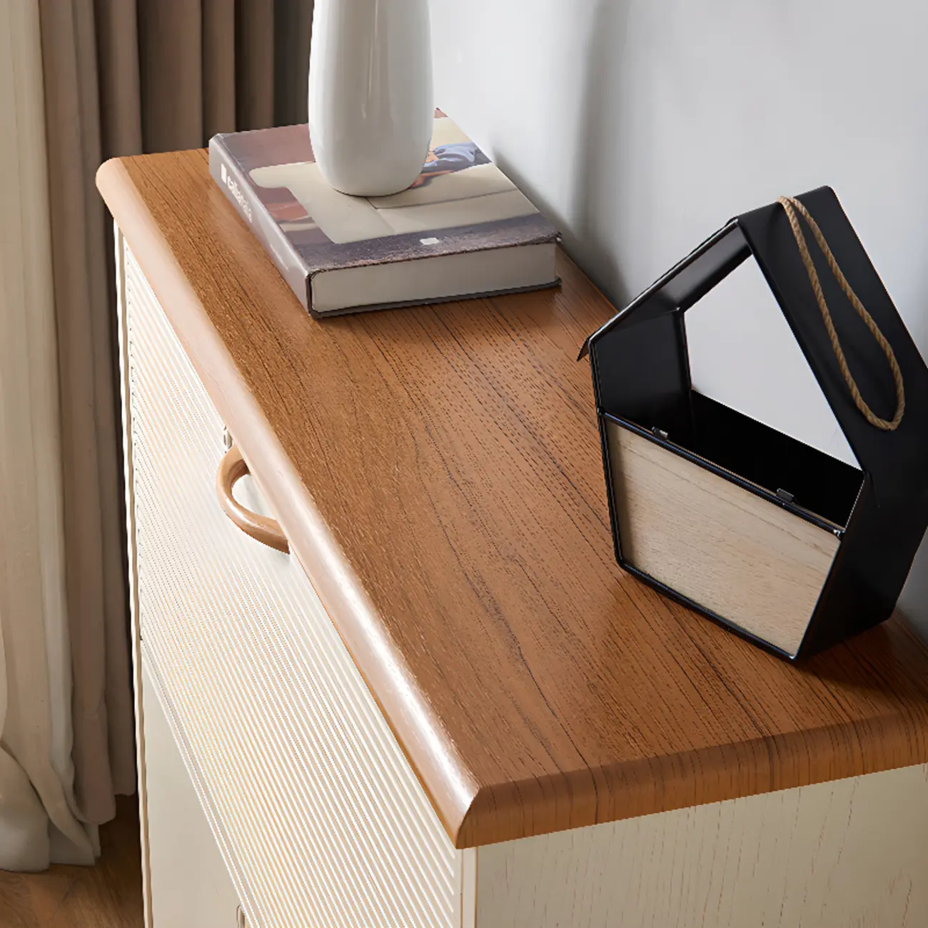 Narrow Solid Wood Shoe Cabinet for Small Space Image - 9 | homeyfad