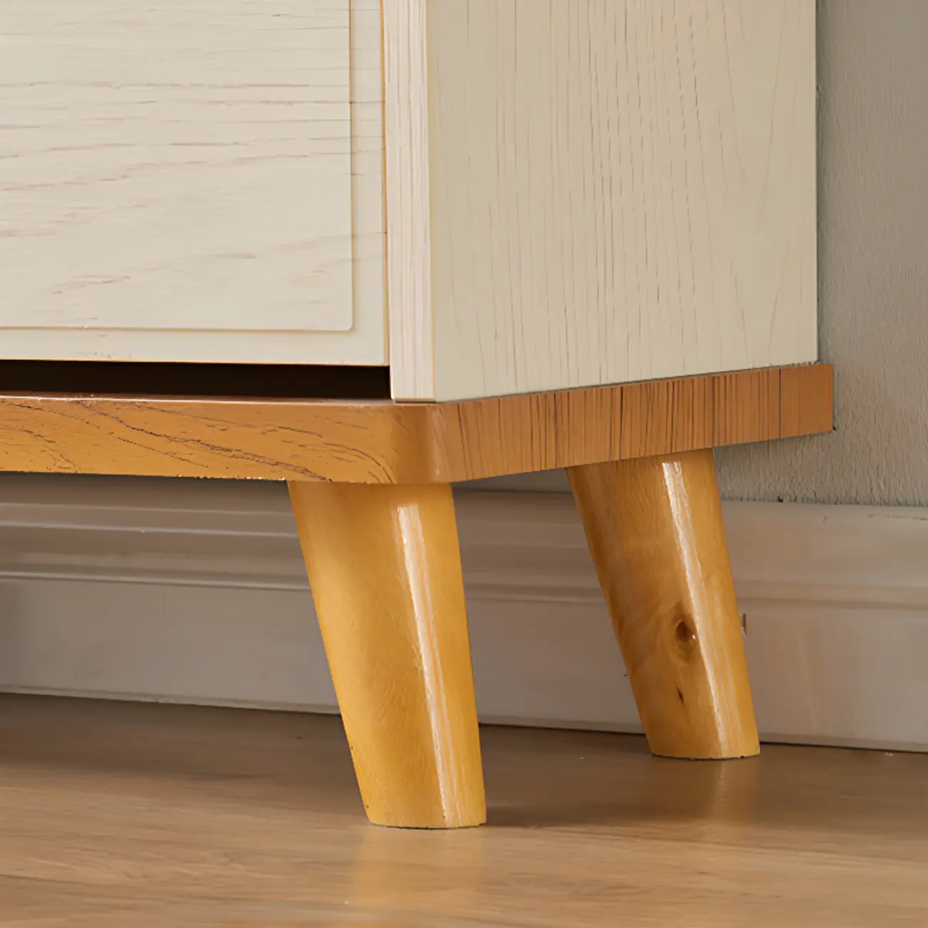 Narrow Solid Wood Shoe Cabinet for Small Space Image - 10 | homeyfad