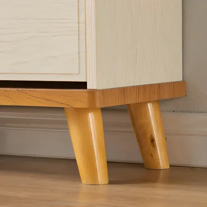 Narrow Solid Wood Shoe Cabinet for Small Space Image - 10