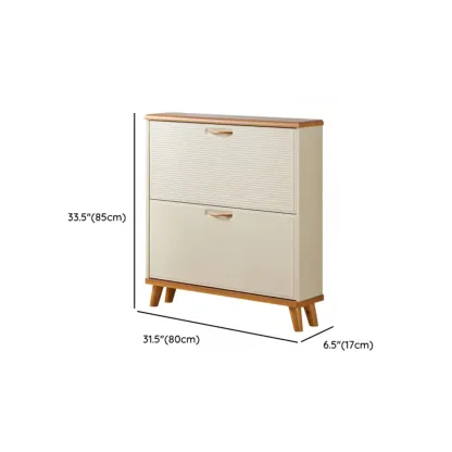 Narrow Solid Wood Shoe Cabinet for Small Space Image - 18