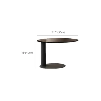Brown Round Sleek Round Wood Coffee Table with Storage Image - 13