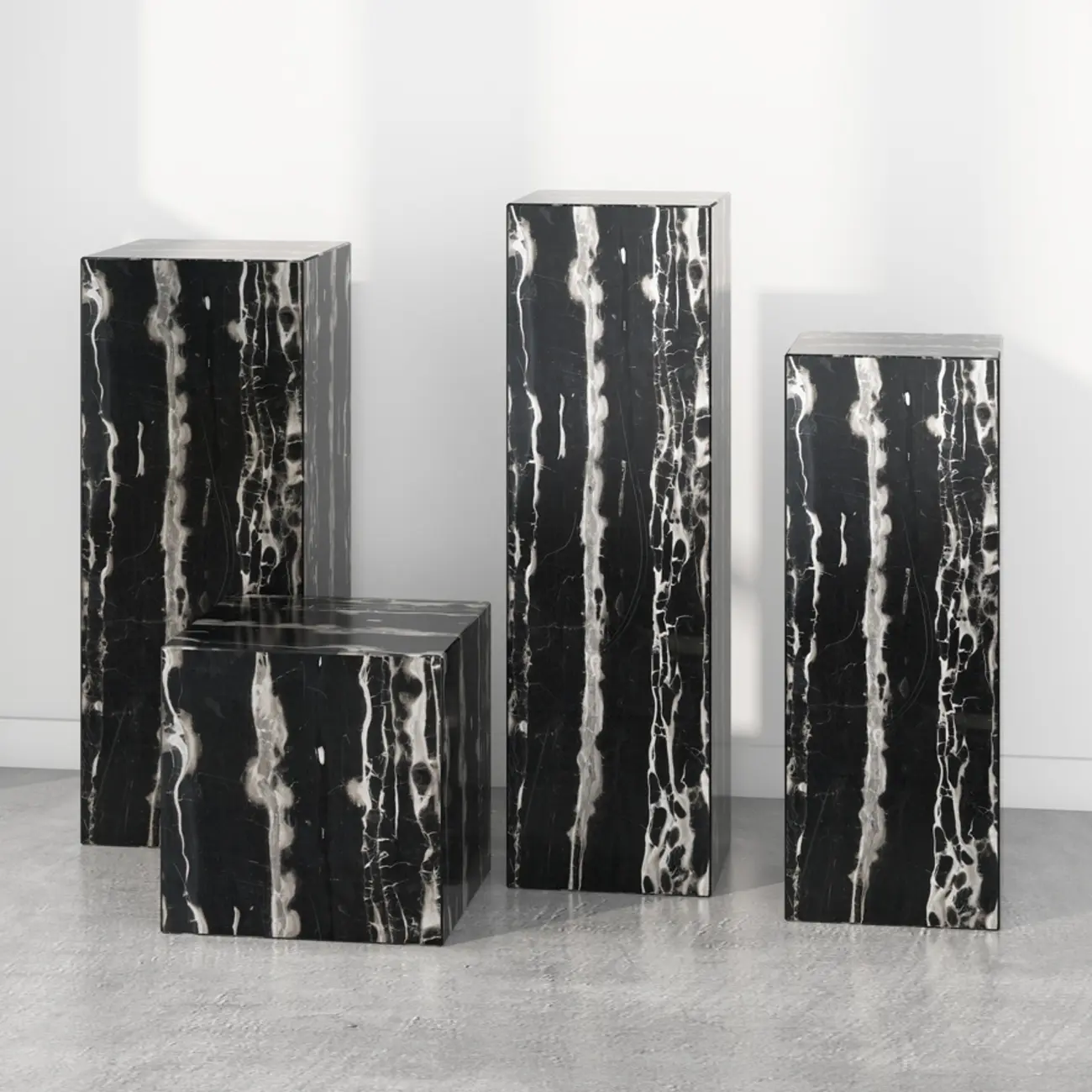 Minimalist Marble Square Block End Table Image - 7 | homeyfad