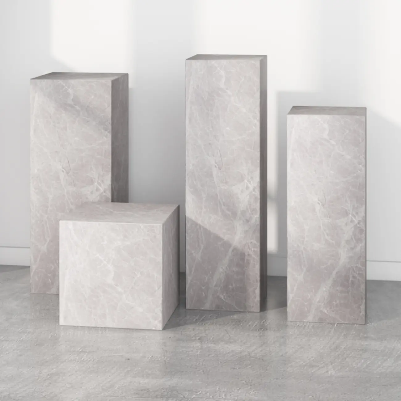 Minimalist Marble Square Block End Table Image - 10 | homeyfad