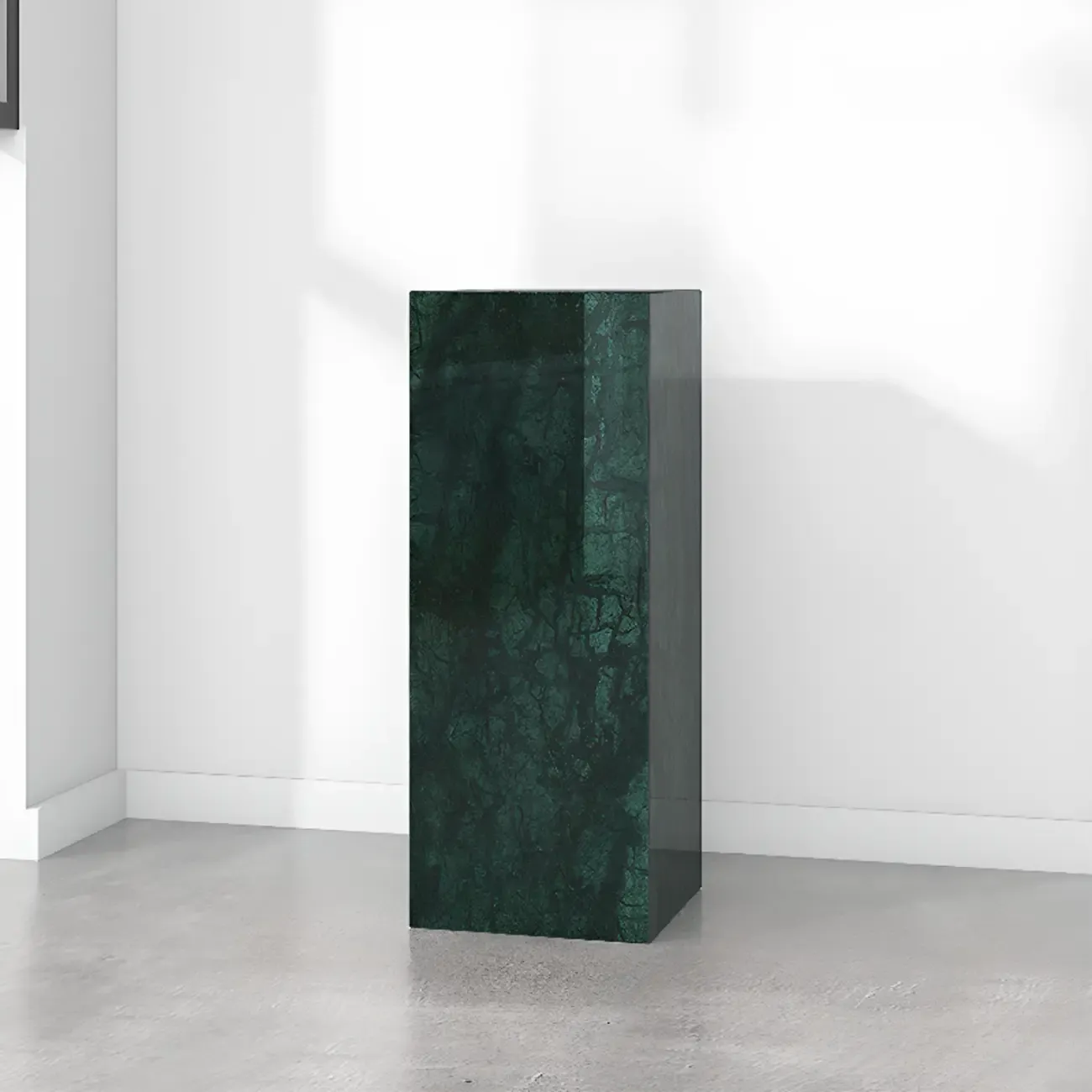 Minimalist Marble Square Block End Table Image - 14