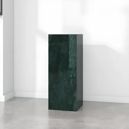 Minimalist Marble Square Block End Table Image - 14