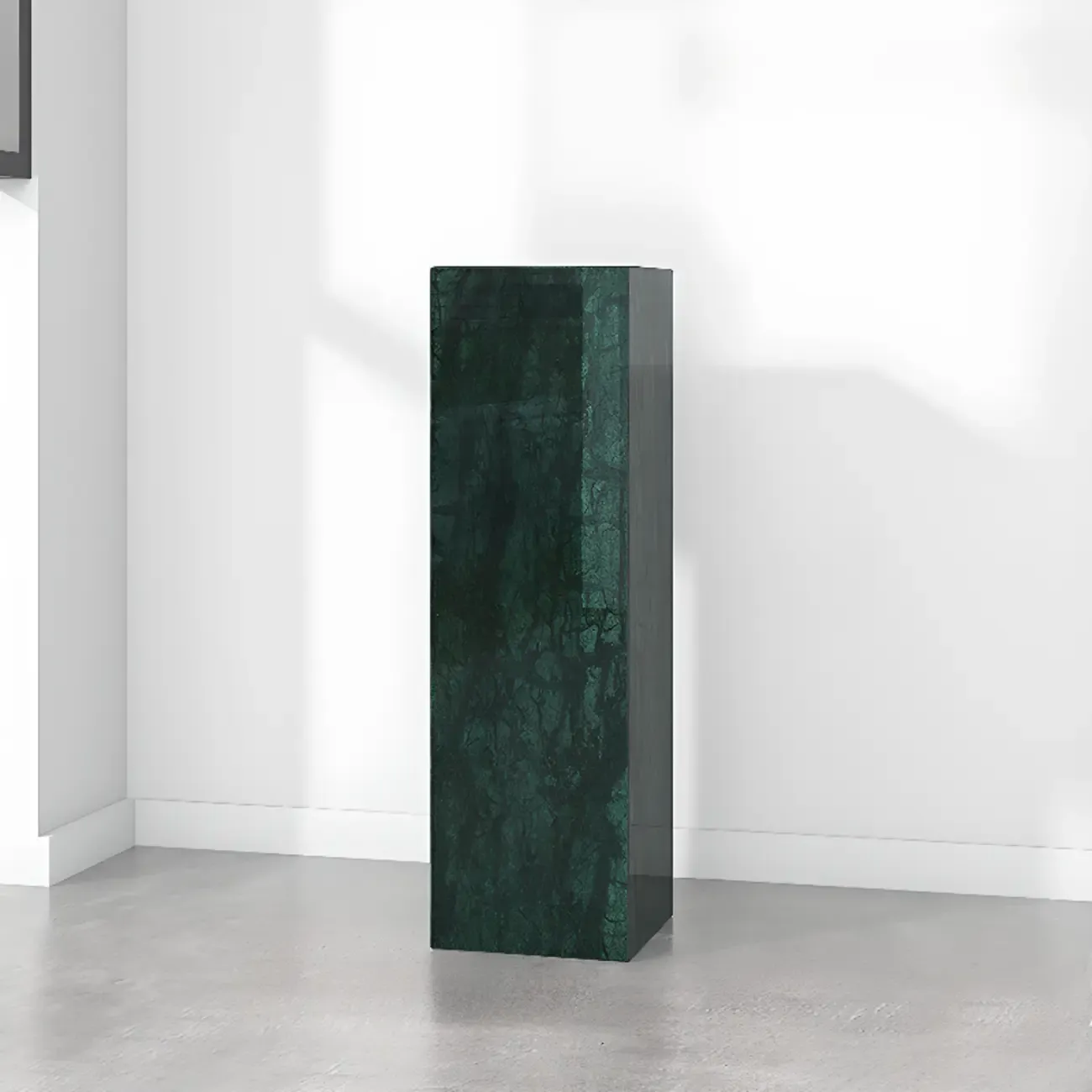 Minimalist Marble Square Block End Table Image - 15