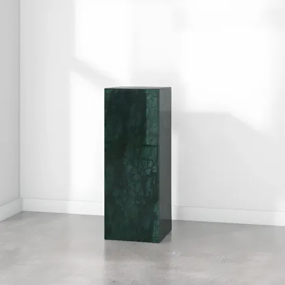 Minimalist Marble Square Block End Table Image - 16