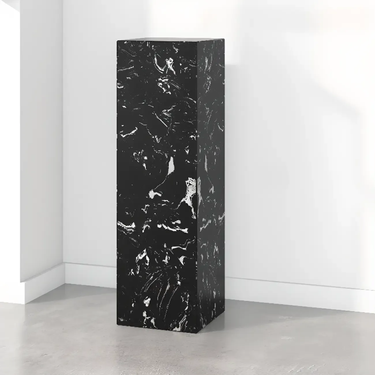 Minimalist Marble Square Block End Table Image - 19