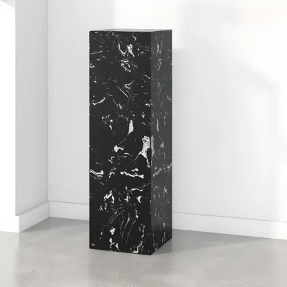 Minimalist Marble Square Block End Table Image - 19