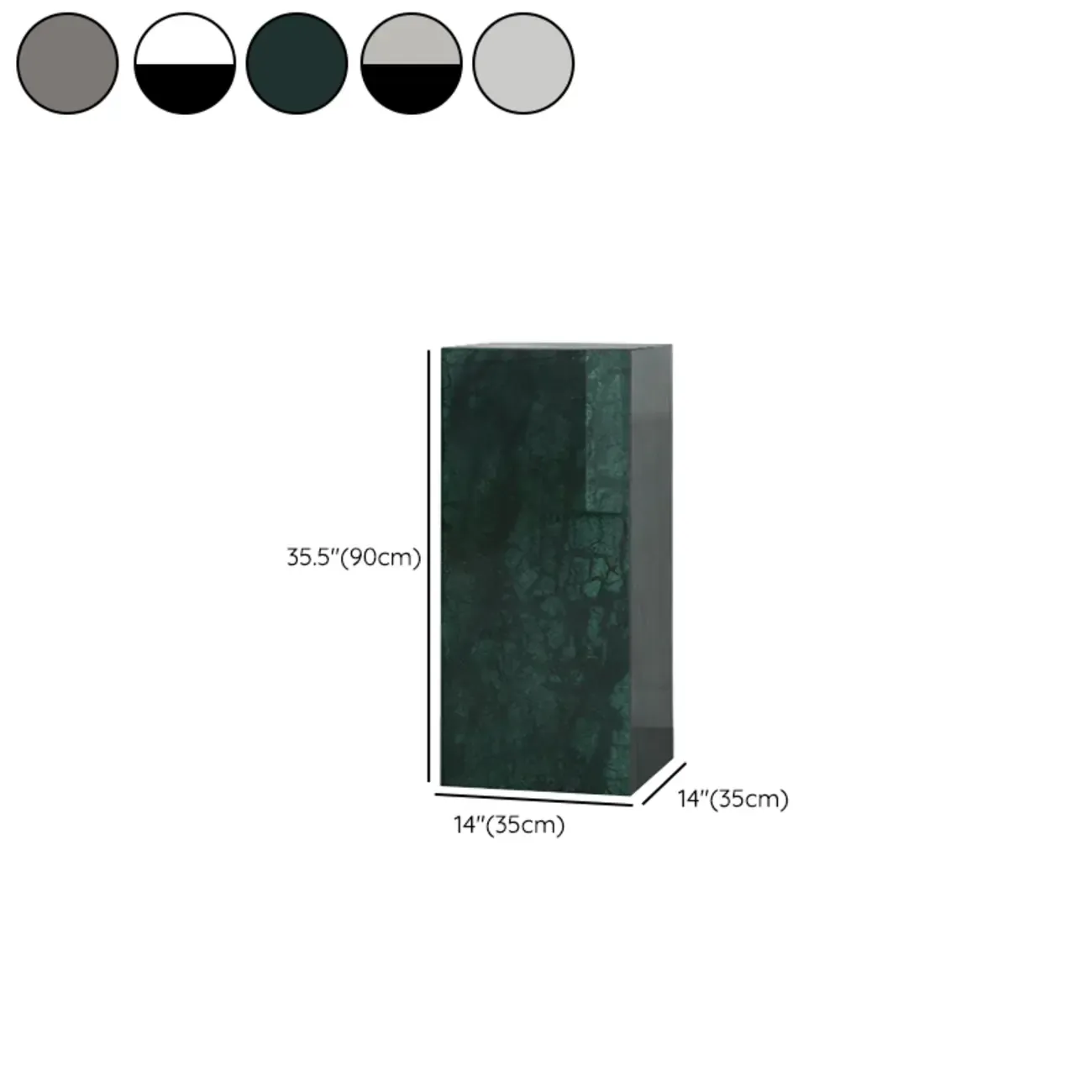 Minimalist Marble Square Block End Table Image - 28