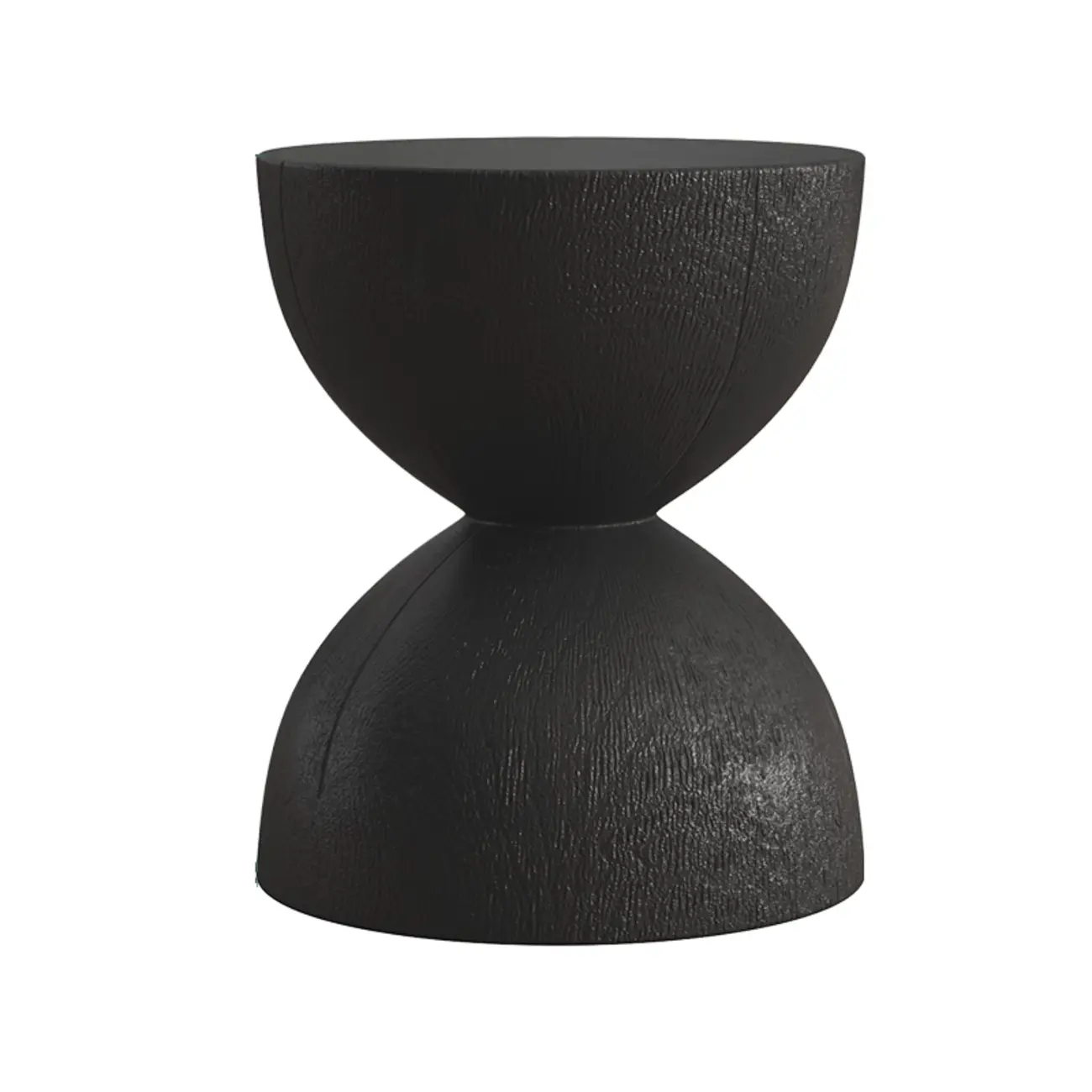 Hourglass Wooden Natural Finish Chairside Table Image - 8 | homeyfad