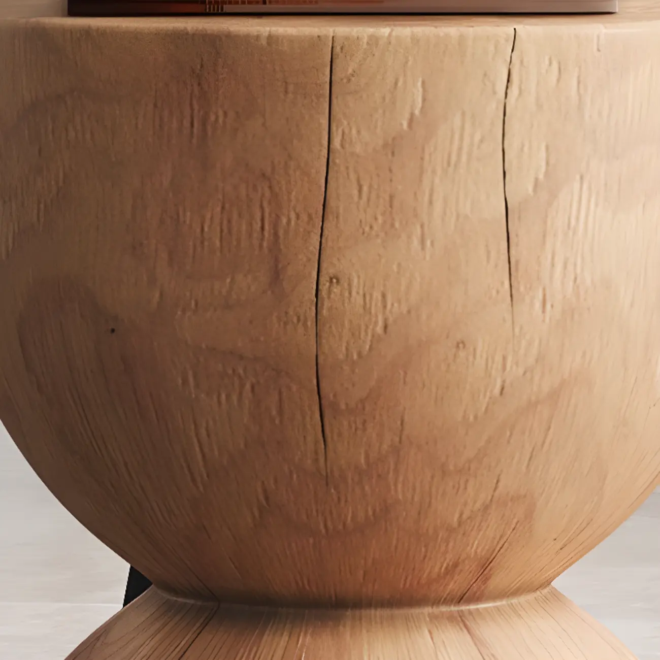 Hourglass Wooden Natural Finish Chairside Table Image - 12 | homeyfad