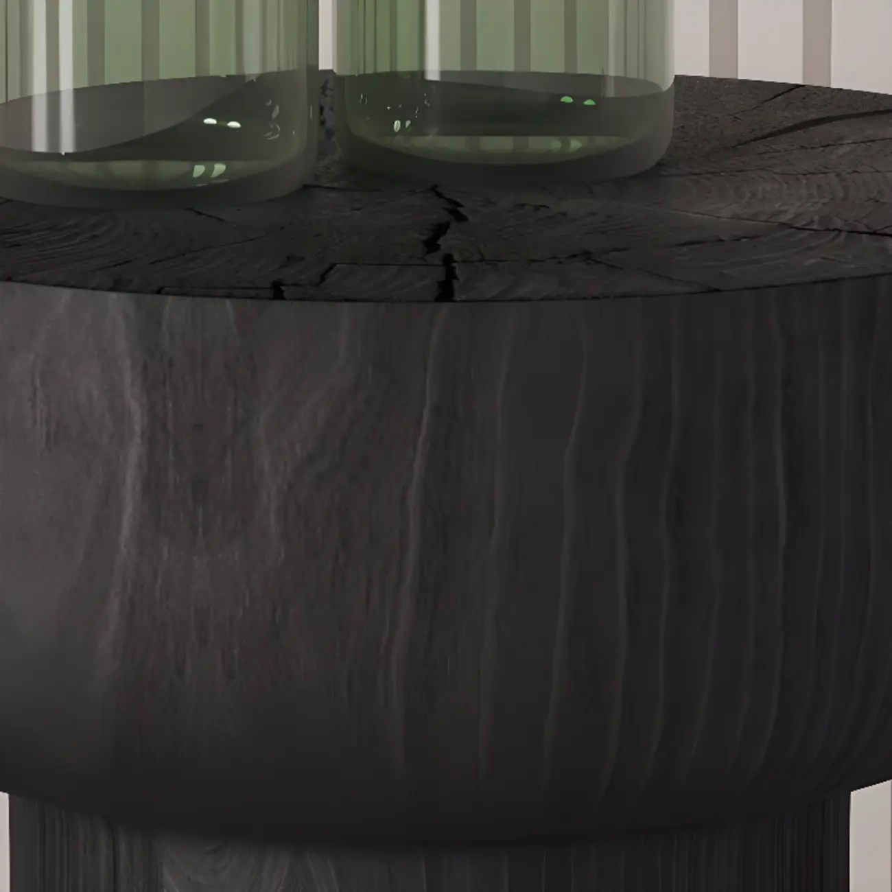 Hourglass Wooden Natural Finish Chairside Table Image - 14 | homeyfad