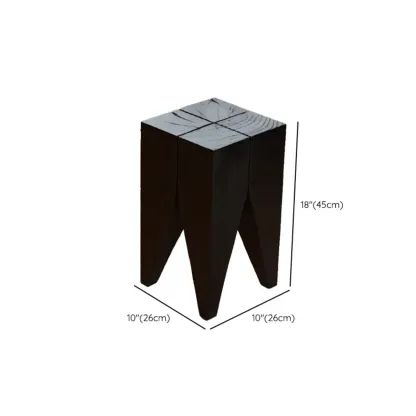 Hourglass Wooden Natural Finish Chairside Table Image - 23