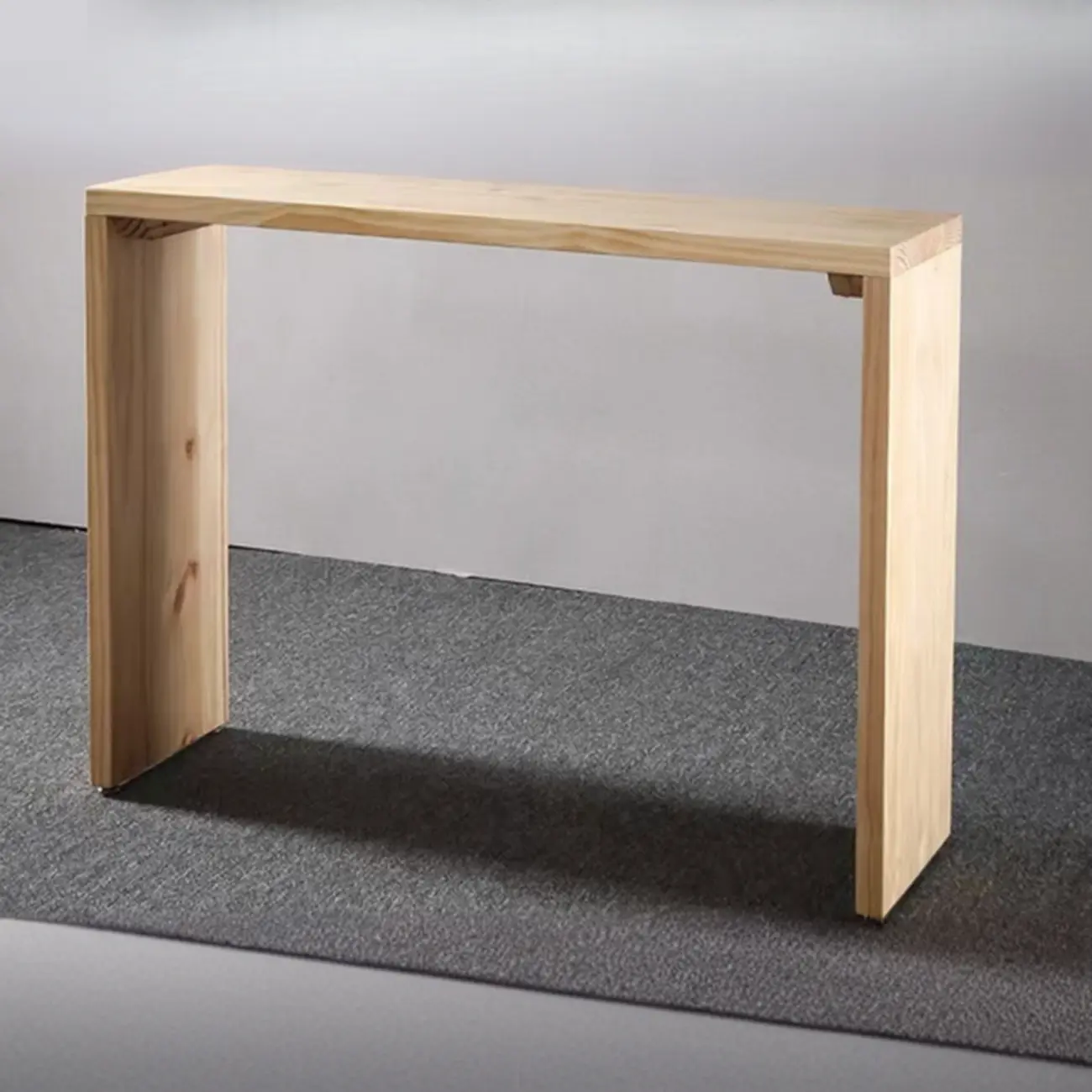 Minimalist Natural Pine Rectangular Bar Tables Image - 3 | homeyfad