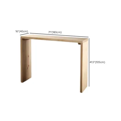 Minimalist Natural Pine Rectangular Bar Tables Image - 14