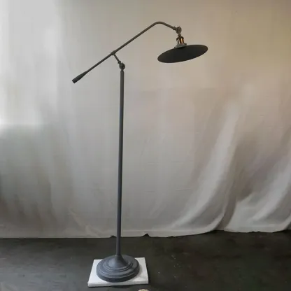 Adjustable Industrial Retro Metal Standing Floor Lamp Image - 4